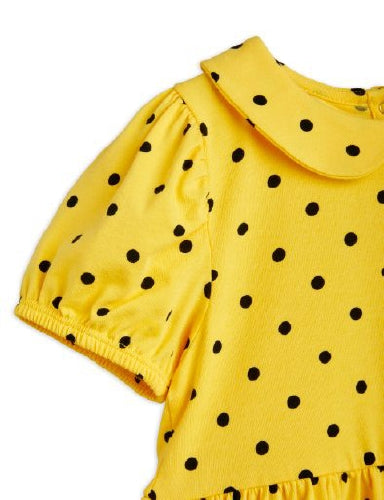 Mini Rodini Polka Dot All Over Print Dress - Yellow