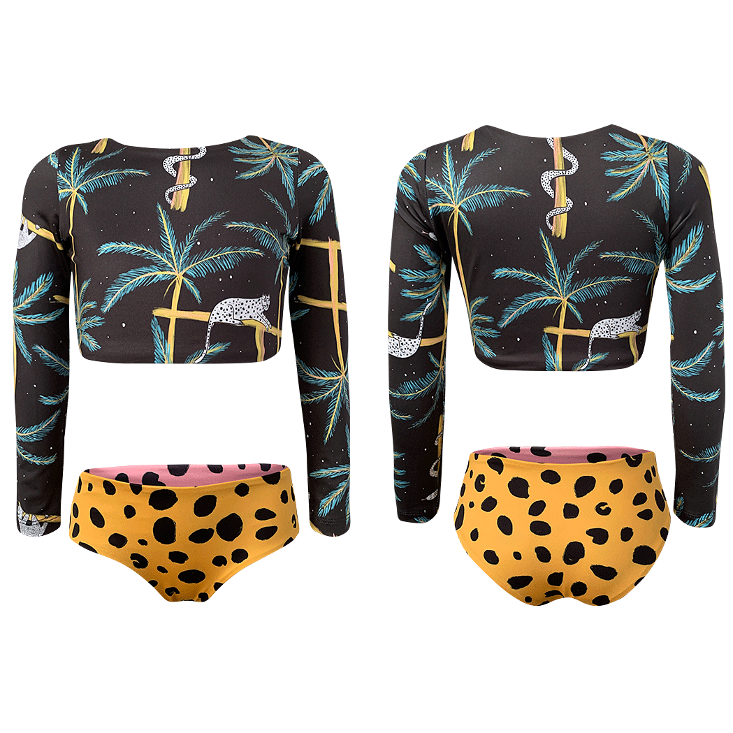 Pepita & Me Girls Sun Long-Sleeve 2 Piece Bikini - A Dormir
