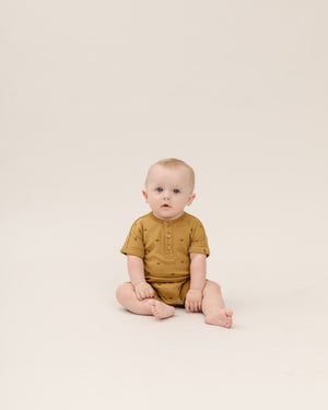 Quincy Mae Short-Sleeve Romper - Suns