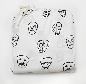 Nununu Skull Blanket - White