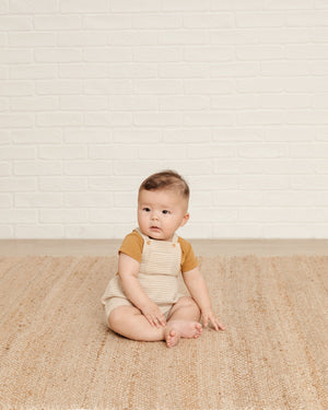 Quincy Mae Hayes Overalls - Ocre Stripe