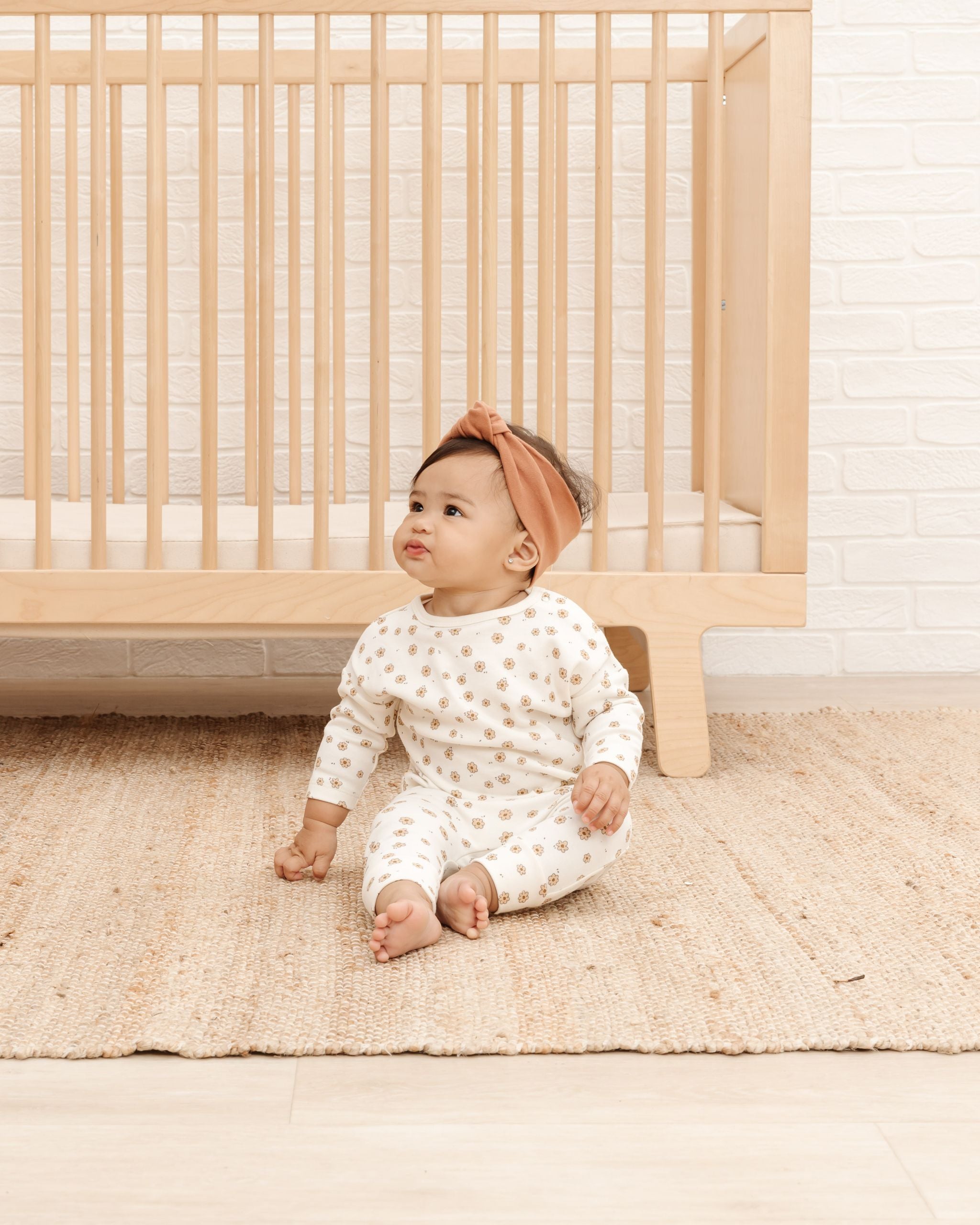 Quincy Mae Drawstring Pant - Daisy Confetti