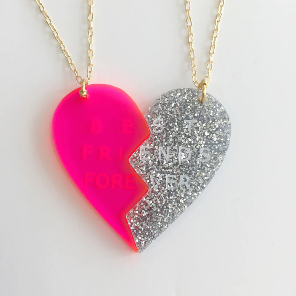 Atsuyo Et Akiko Heart Necklace - Pink/Silver
