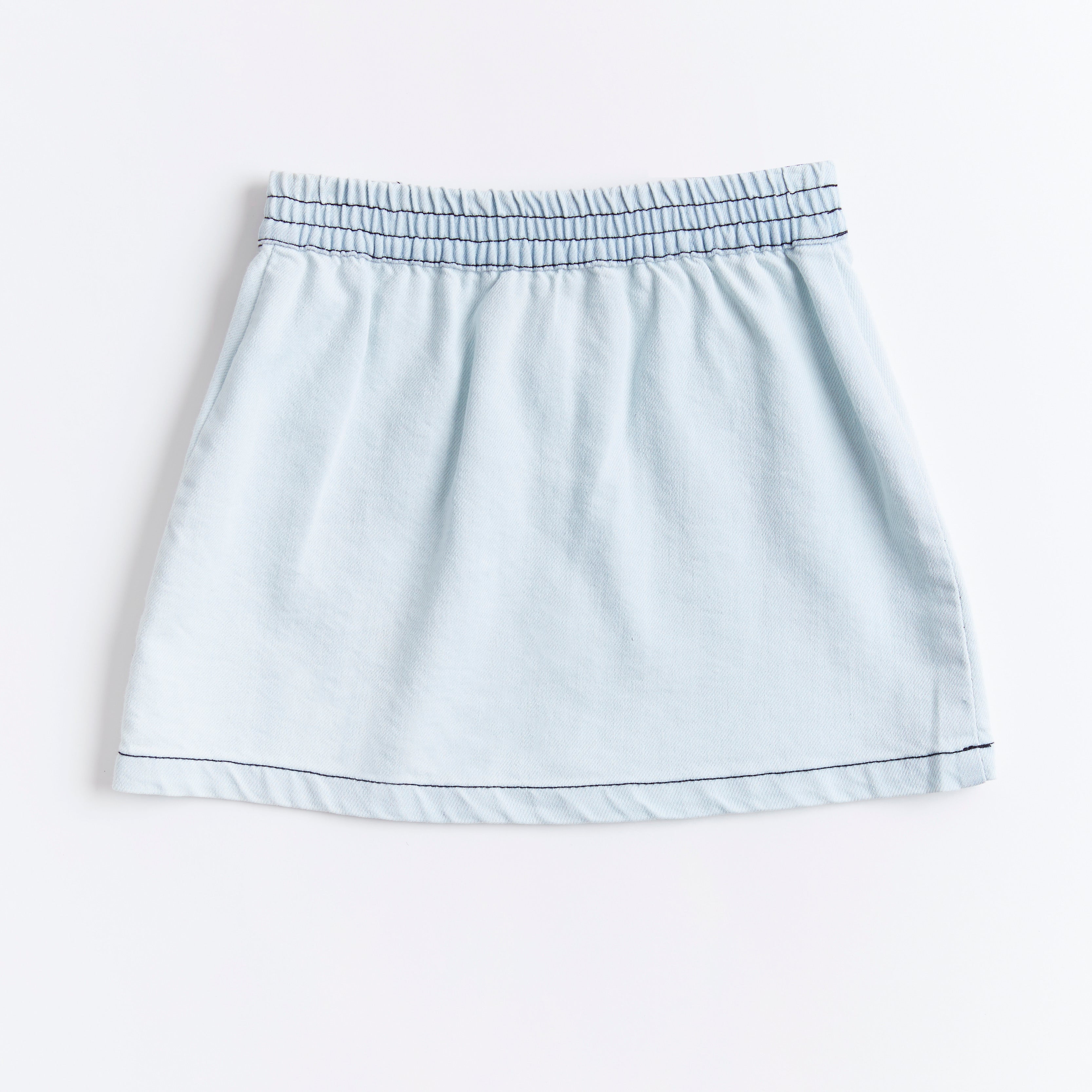 Petite Amalie Denim Plait Skirt