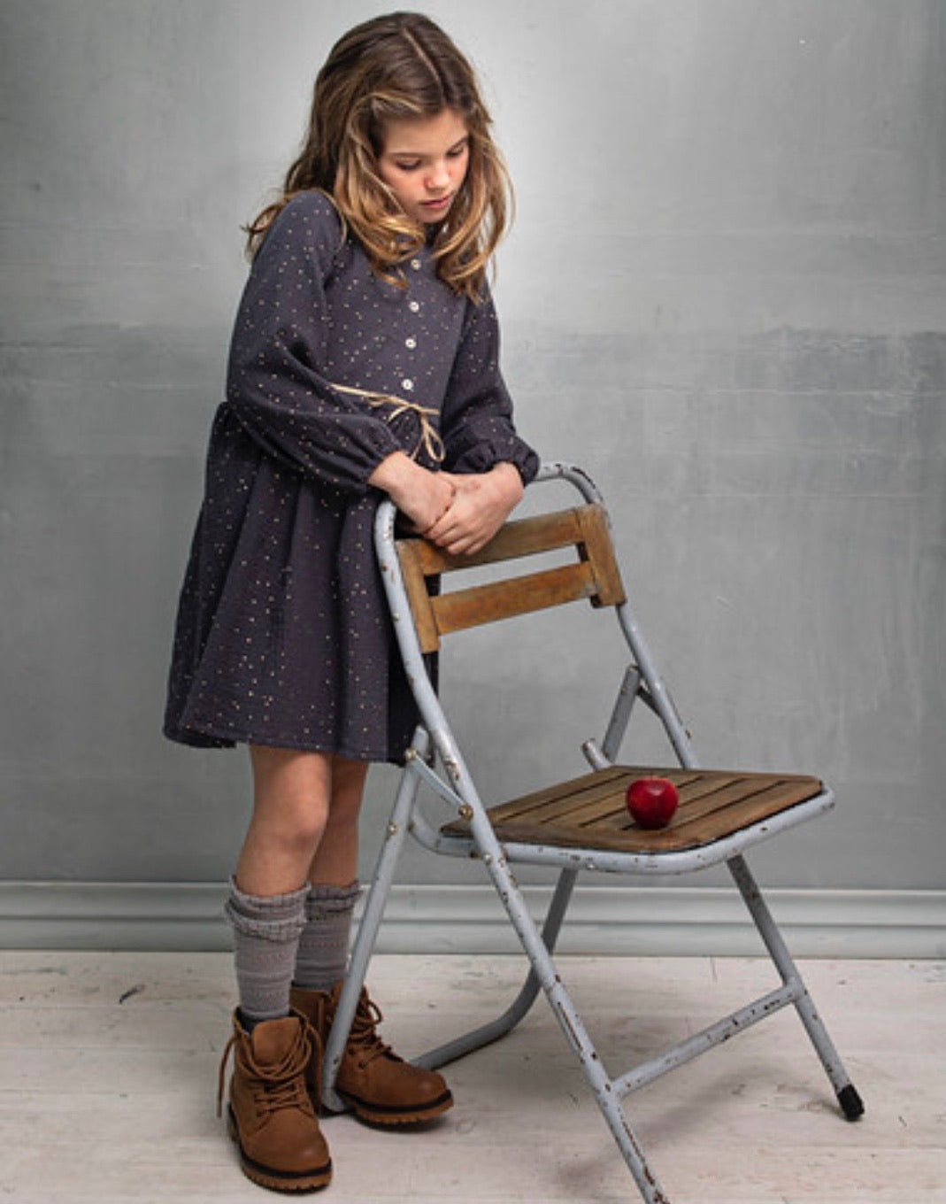 Cosmosophie Leonora Confetti Dress - Grey