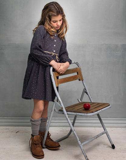 Cosmosophie Leonora Confetti Dress - Grey