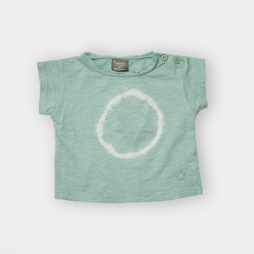 Tocoto Vintage Organic Flame Tye Dye Baby T-Shirt - Green