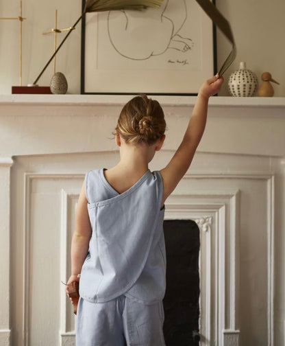 Bacabuche Cross Back Tank - Denim