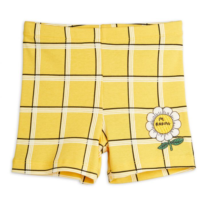 Mini Rodini Check Shorts - Yellow