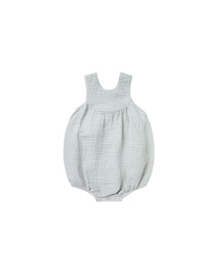Rylee + Cru June Romper - Blue Micro Stripe