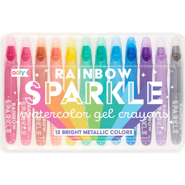 Ooly Rainbow Sparkle Watercolor Gel Crayons - Set of 12