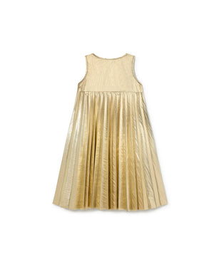 Little Creative Factory Hula Pleated Dress - Gold