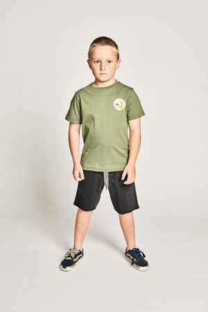 Munster Kids Kewell Track Short - Washed Black