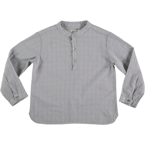 Buho Paul Voile Check Shirt- Cloud