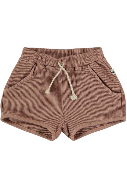 My Little Cozmo Max Organic Quadrille Kids Shorts - Terra Cotta
