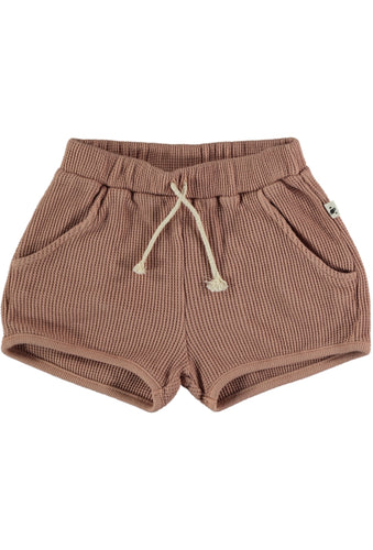 My Little Cozmo Max Organic Quadrille Kids Shorts - Terra Cotta