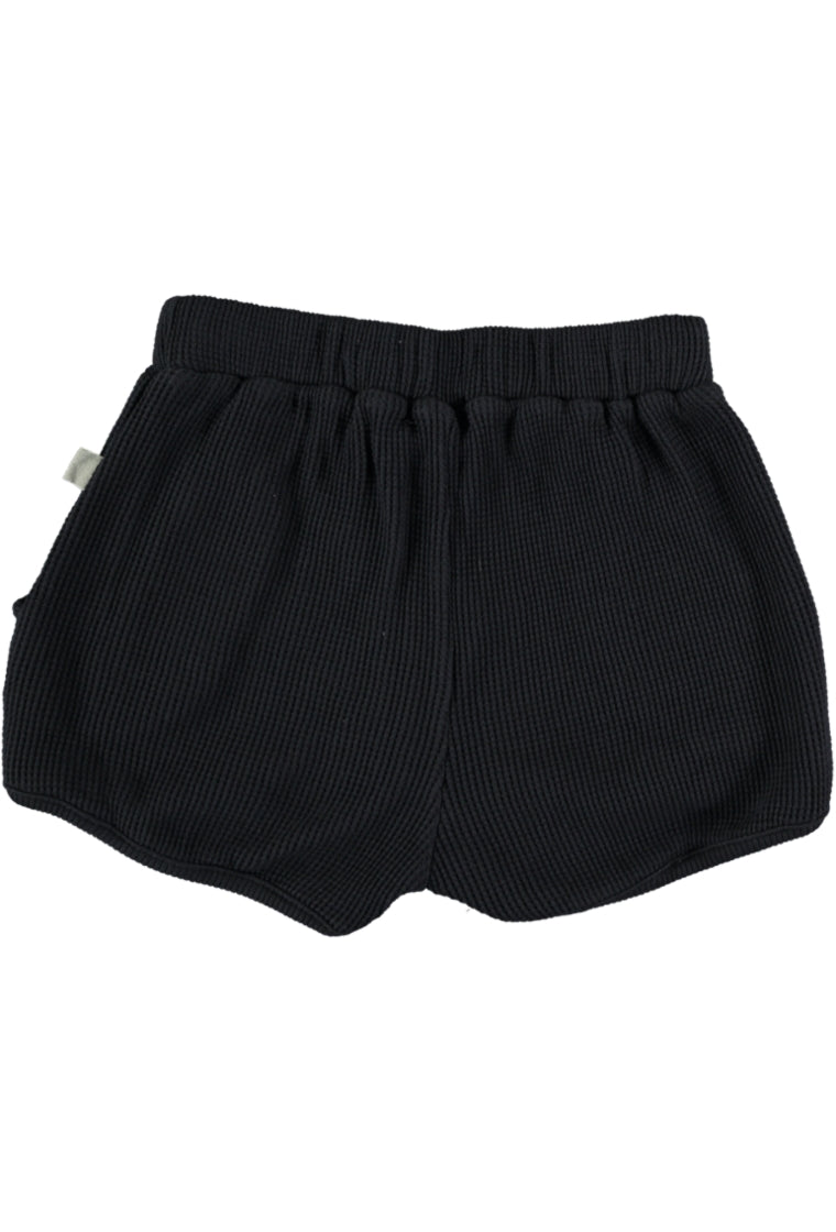 My Little Cozmo Max Organic Quadrille Kids Shorts - Dark Blue