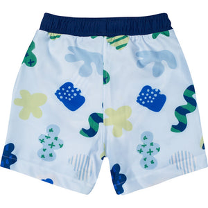 Mon Coeur Kids Multi-Shape Swim Trunks - Blue