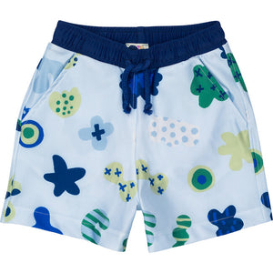 Mon Coeur Kids Multi-Shape Swim Trunks - Blue