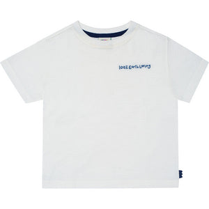 Mon Coeur Kids 100% Earth Loving T-Shirt - White & Cobalt