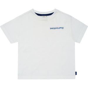 Mon Coeur Baby 100% Earth Loving T-Shirt - White & Cobalt