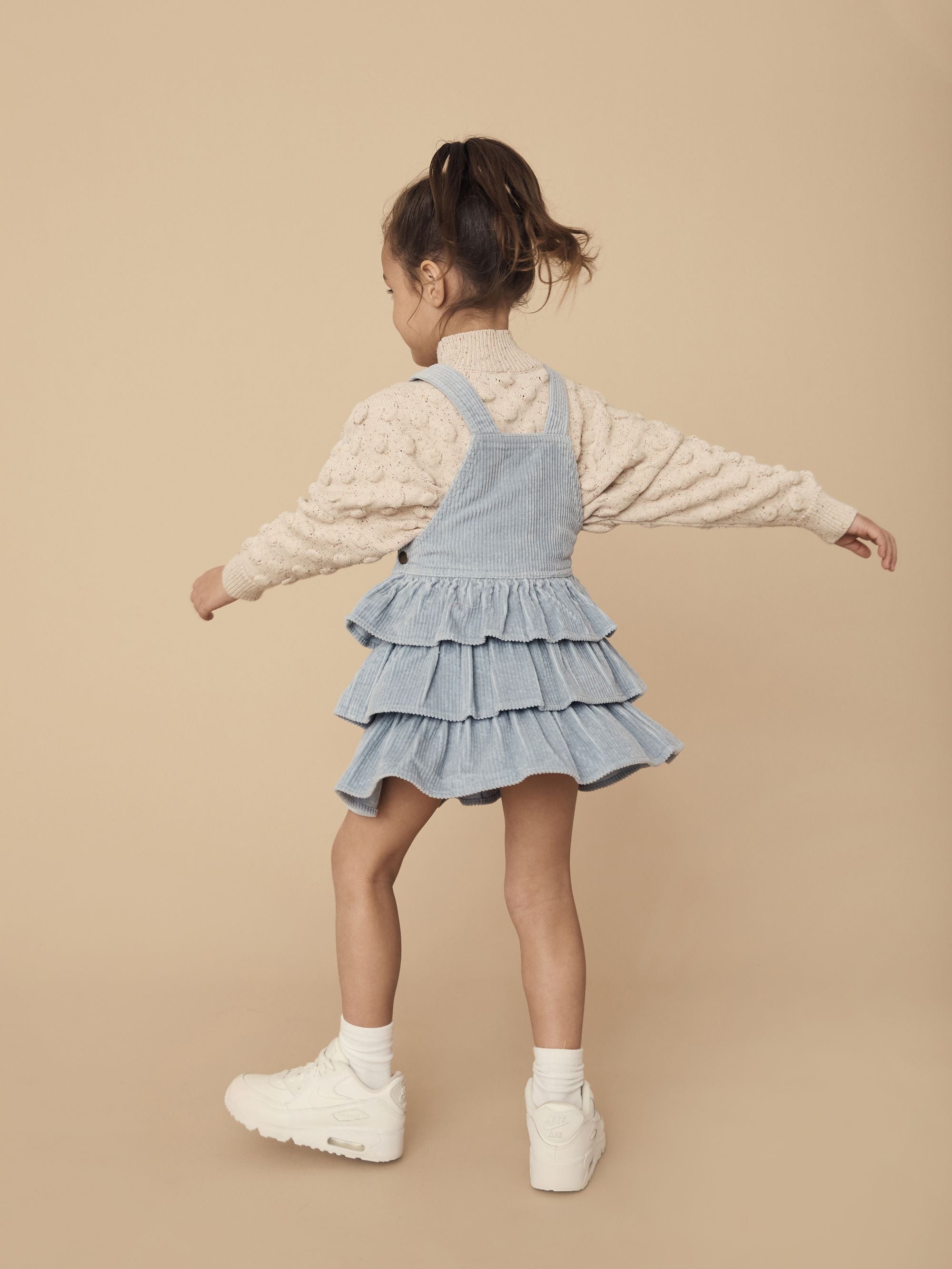 Huxbaby Cord Pinafore - Dusty Blue