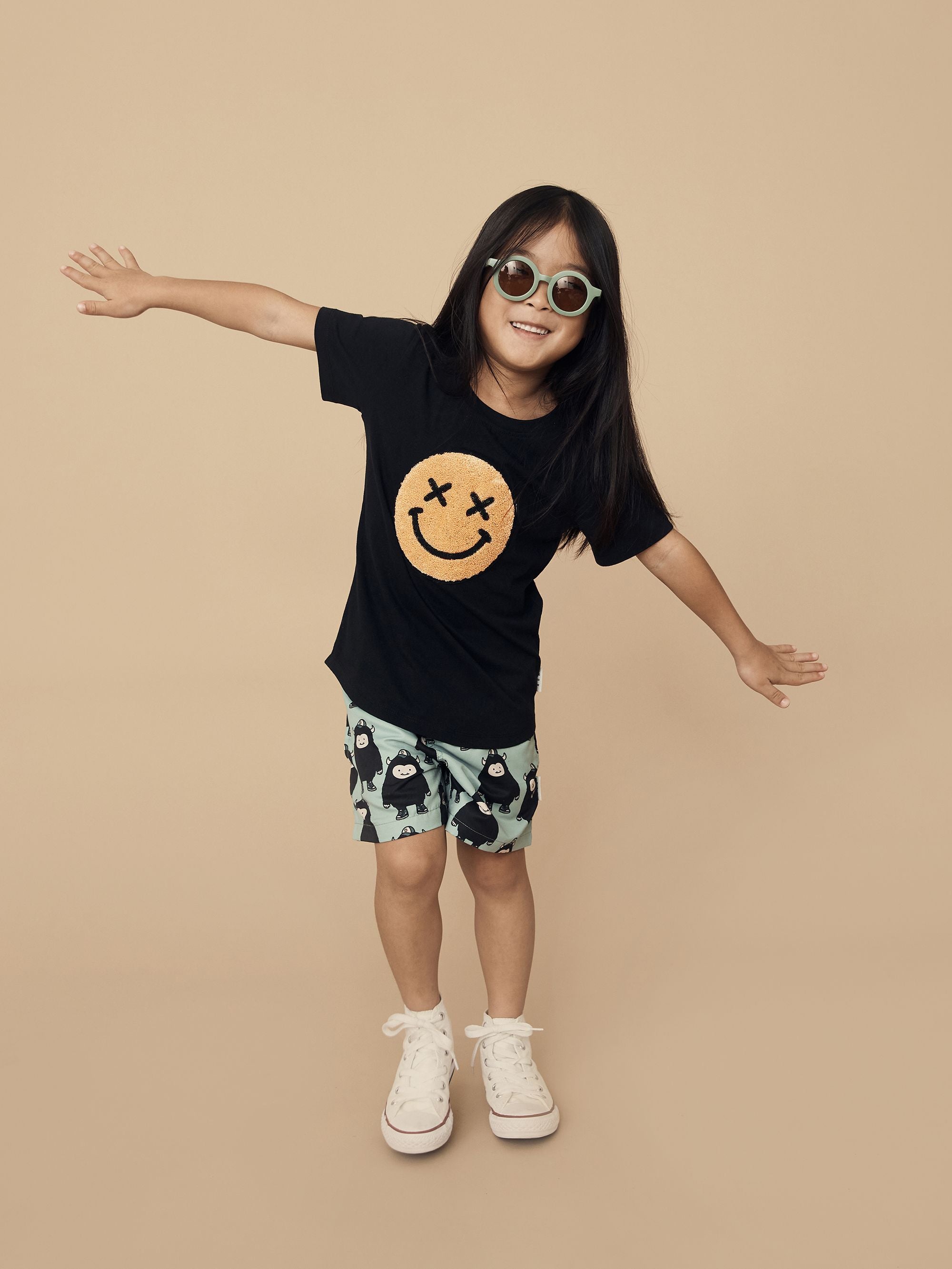 Huxbaby Smiley T-Shirt - Black