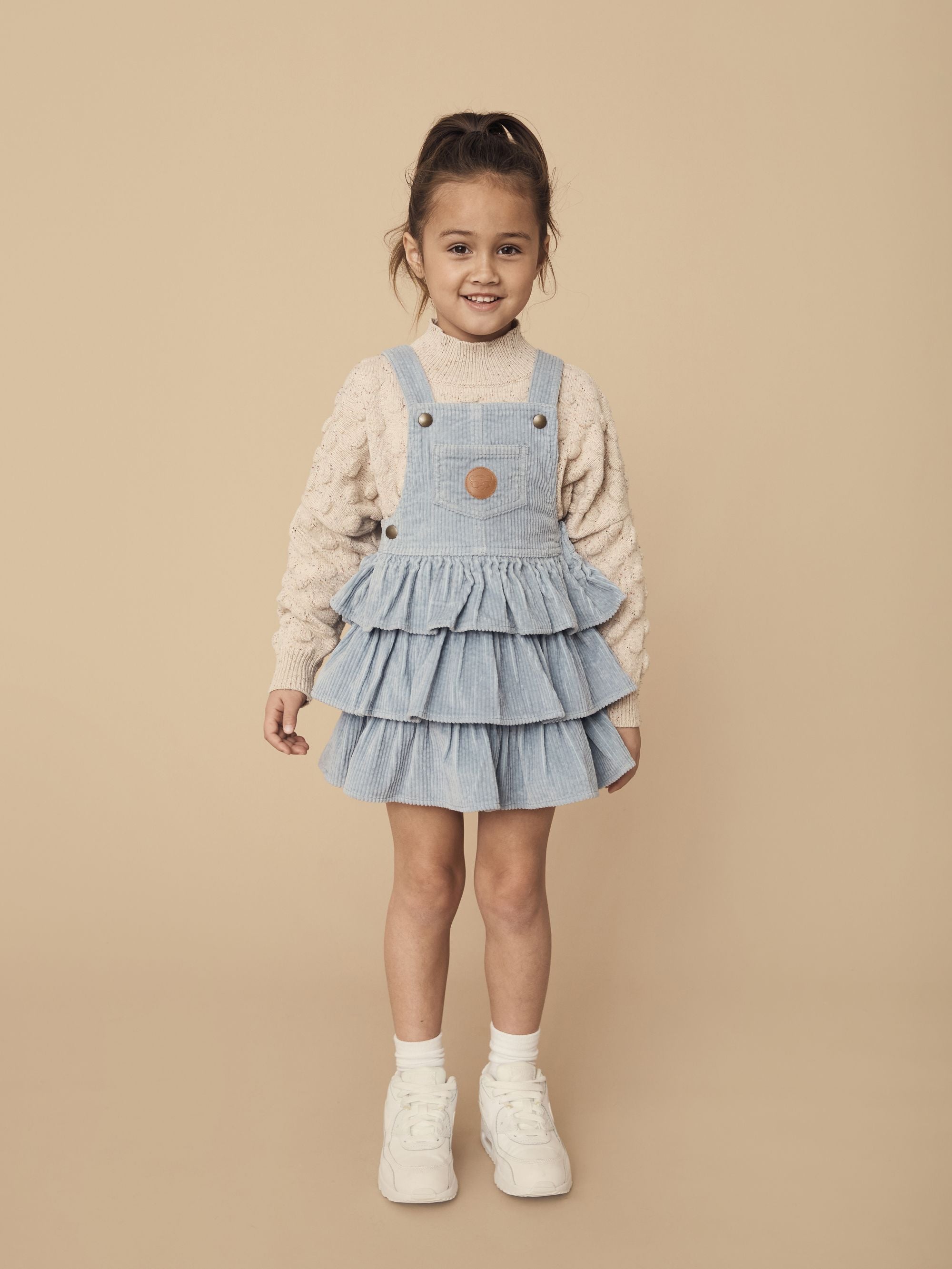 Huxbaby Cord Pinafore - Dusty Blue
