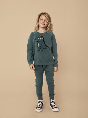 Huxbaby Pocket Drop Crotch Pant - Spruce
