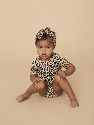 Huxbaby Leopard Bubble Onesie - Honeycomb