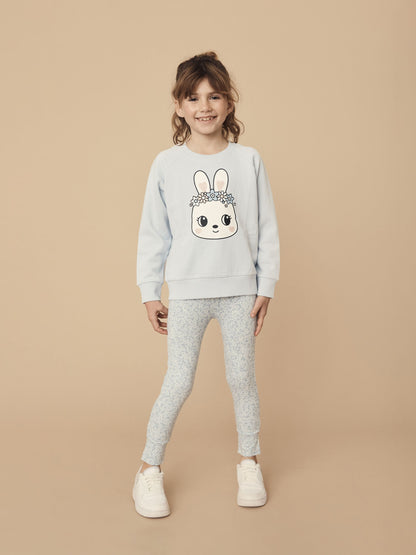 Huxbaby Floral Bunny Leggings - Frozen
