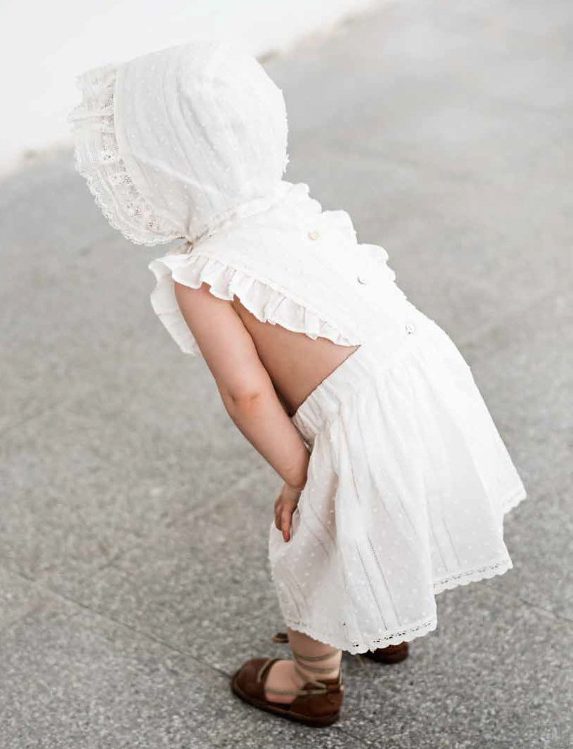 Tocoto Vintage Plumeti Baby Lace Dress - Off-White Dreams of Cuteness Tocoto Vintage Plumeti Baby Lace Dress - Off-White Dreams of Cuteness