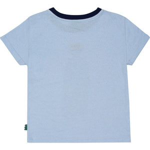 Mon Coeur Kids Plastic Bottle T-Shirt - Powder Blue & Green