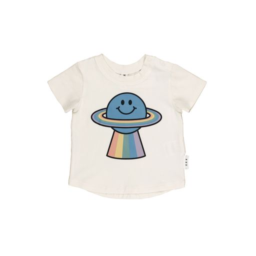 Huxbaby Rainbow Planet T-Shirt - Almond Milk