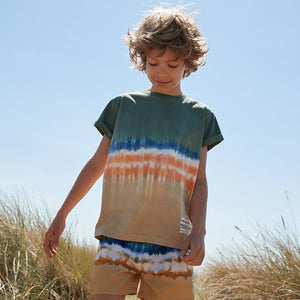 Molo Randon Short Sleeve T-Shirt - Tie-Dye Block