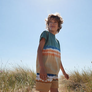 Molo Randon Short Sleeve T-Shirt - Tie-Dye Block