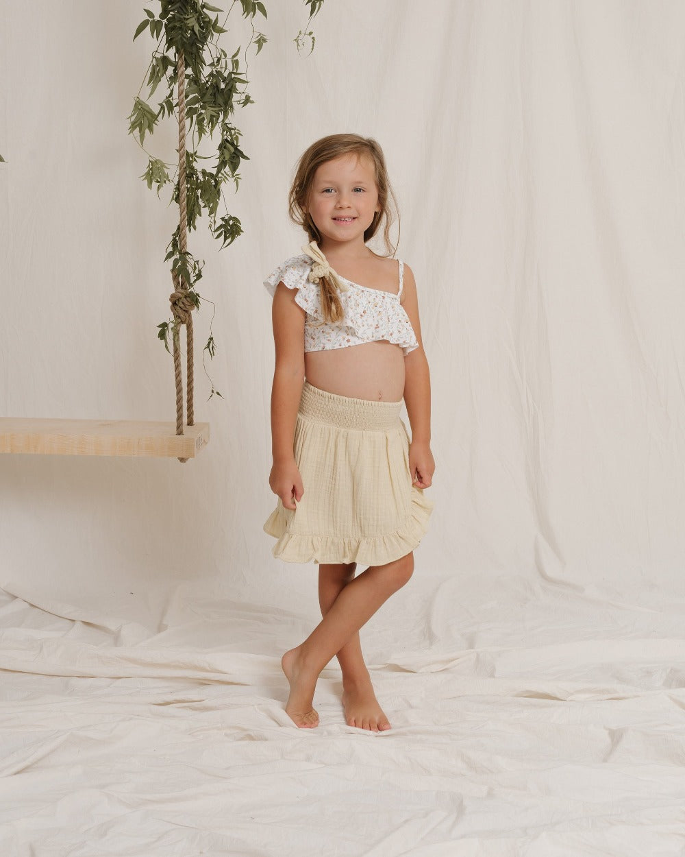 Rylee + Cru Wrap Ruffle Skirt - Butter