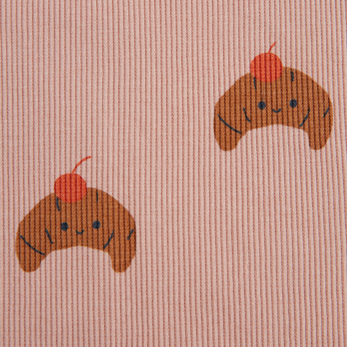 Tiny Cottons Croissants Baby Pants - Powder Pink/Light Brown