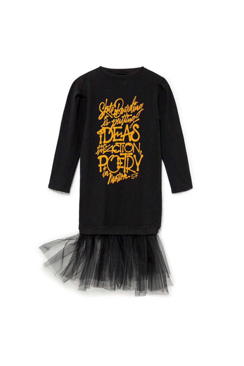 Little Creative Factory Soft Rebel T-Shirt Dress - Black