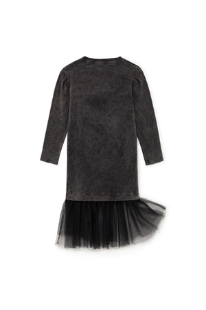 Little Creative Factory Soft Stonewash T-Shirt Dress - Faded Black