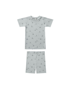 Rylee + Cru Summer PJ Set - Sailboats
