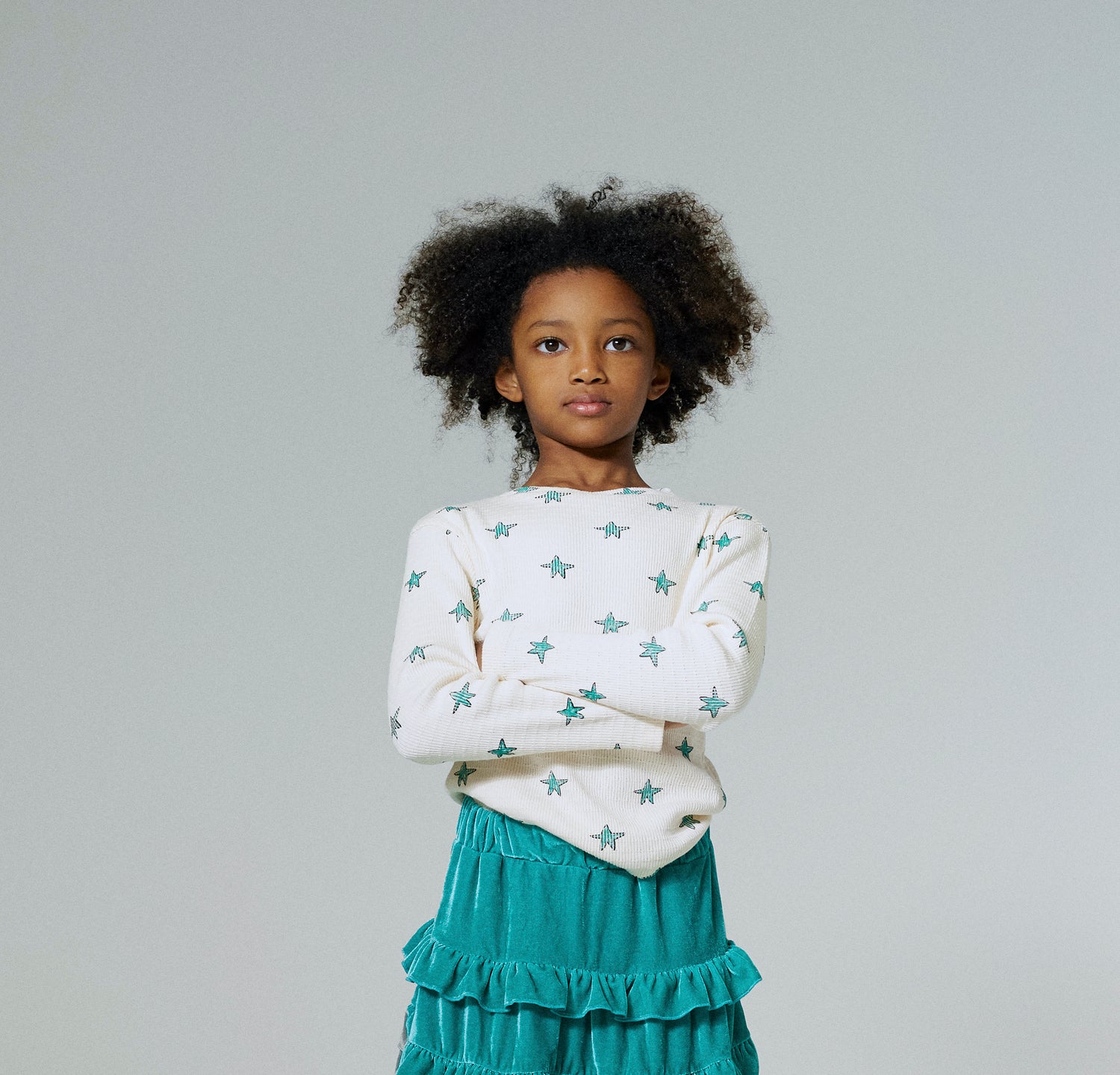 The Campamento Long Sleeve Top - White Star