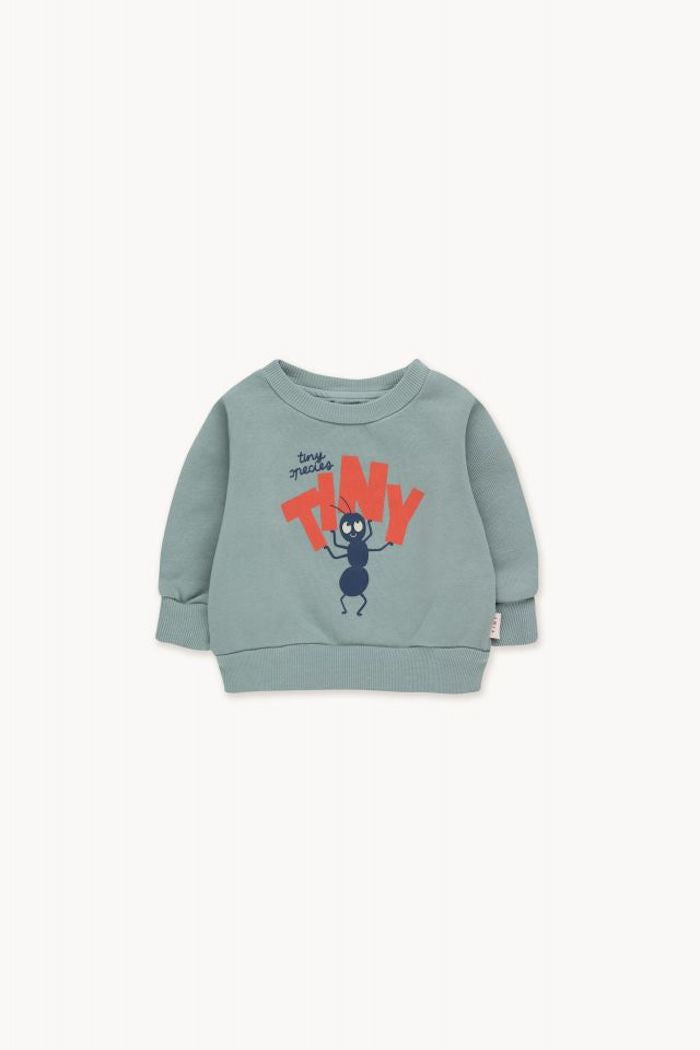 Tiny Cottons Tiny Fortis Formica Baby Sweatshirt - Foggy Blue/Red