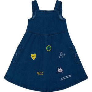 Mon Coeur Kids Dress - Denim