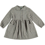 Tocoto Vintage Checkered Dress - Grey