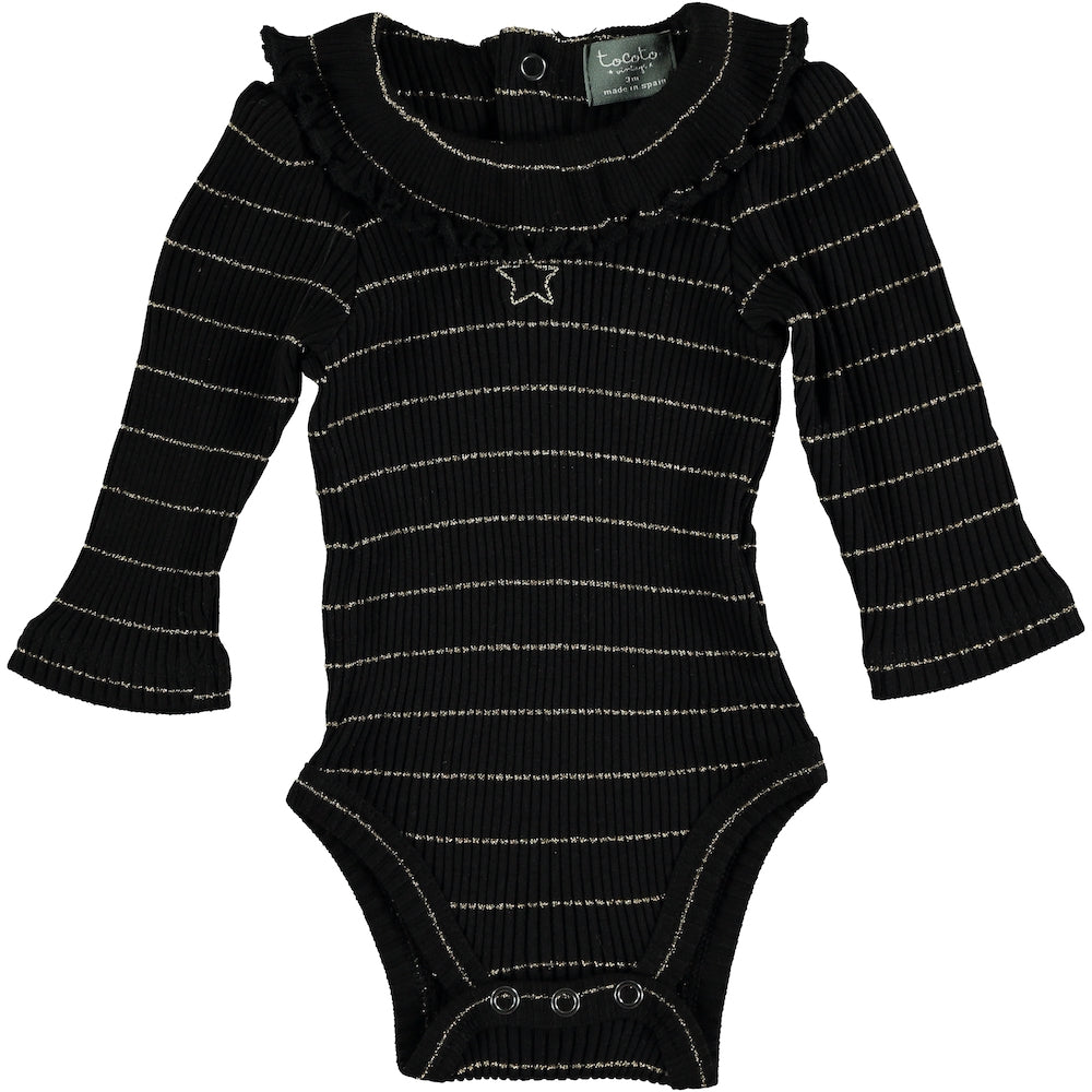 Tocoto Vintage Ribbed Body with Lurex - Black