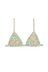 Louise Misha Vasalia Women's Bikini Top - Turquoise Flowers