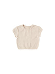 Quincy Mae Cinched Woven Top - Natural