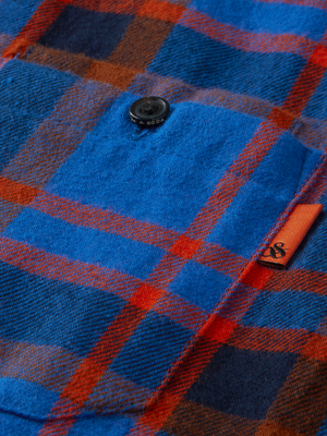 Scotch & Soda Boys Yarn Dyed Longsleeve Shirt - Blue Check